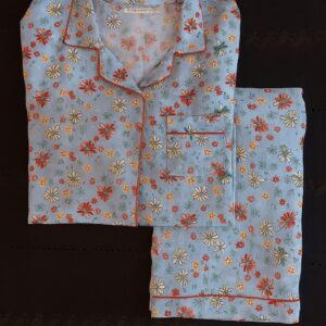 Blue flowery PJ SET