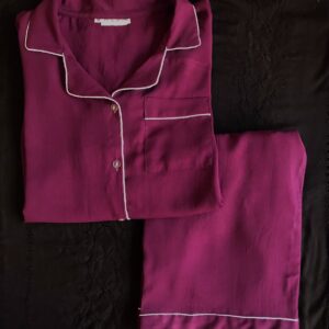 Magenta Summer Linen PJ Set
