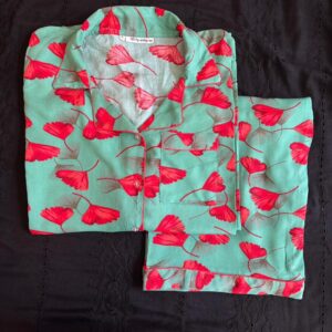 Blue Blossom Summer Linen PJ Set