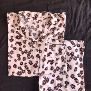 Bloom in White Summer Linen PJ Set