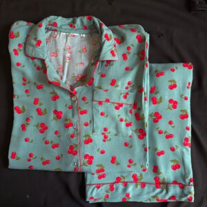 Cherry Bloom Linen PJ Set