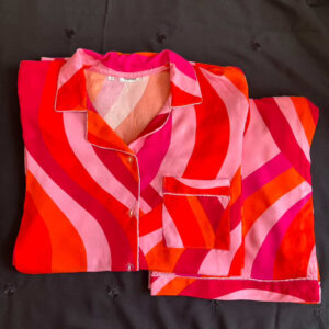 pink ditsy summer linen pj set (copy)