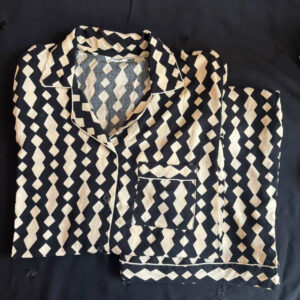 pink ditsy summer linen pj set (copy)