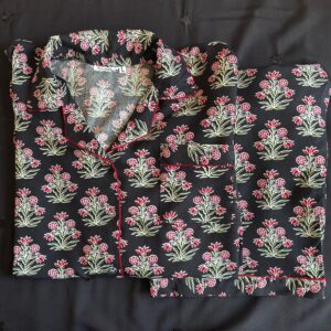 Midnight Bloom Summer Linen PJ Set