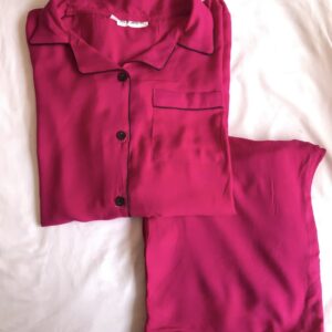 Fuchsia Pink Linen PJ Set