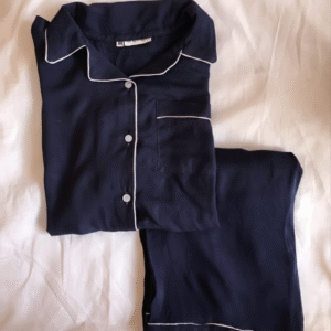 Blue Linen PJ Set