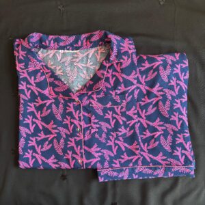 Pink Florals Summer Linen PJ Set