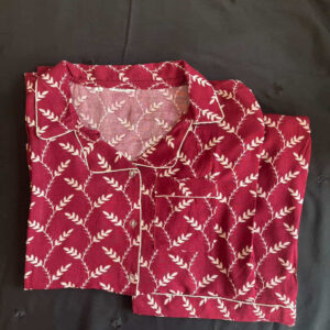 black multi flowers summer linen pj set (copy)