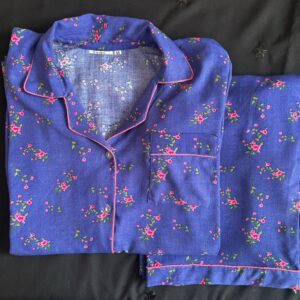 flowery aqua summer linen pj set (copy)