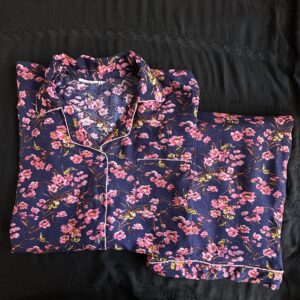 peach spring summer linen pj set (copy)