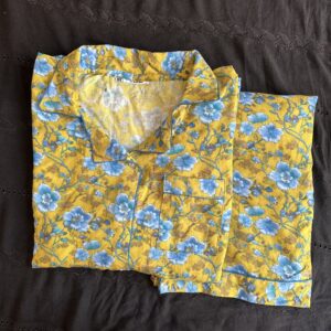 plum solid summer linen pj set (copy)
